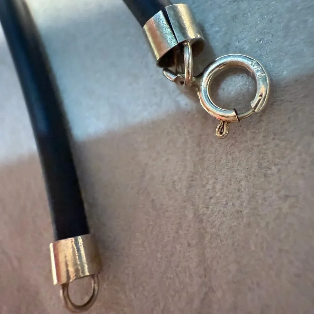 24” Black Cord Necklace - Unisex | 925 Silver Clasp Minimalist Great for Men
